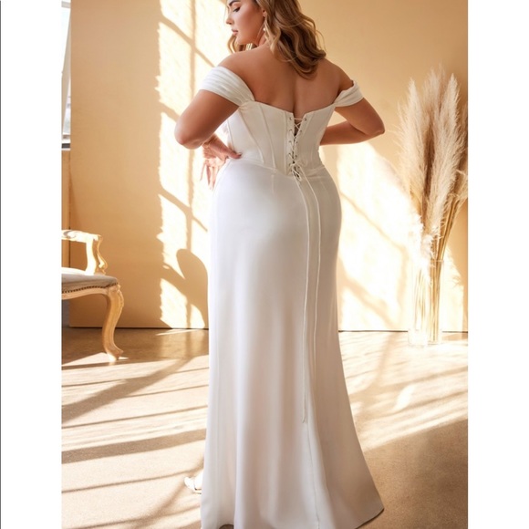 Satin Corset Bridal Gown - Picture 6 of 9